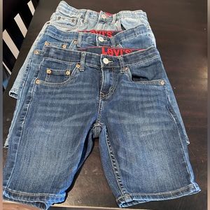 3 Pairs of Levi's Boys' 511 Slim Fit Performance Denim Shorts Size 10